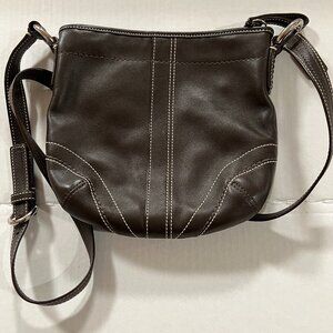 Chocolate Coach small crossbody bag